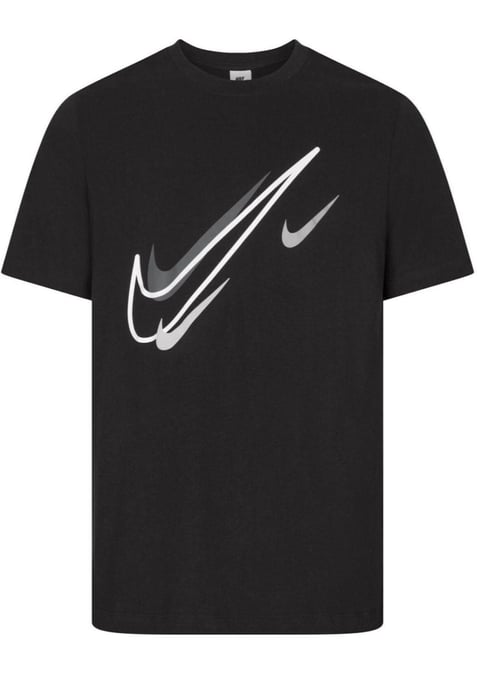 Nike Court Swoosh-logo-T-shirt voor heren in zwart - Image 1