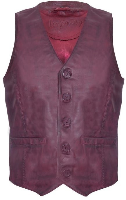 Tan Leather Waistcoat - Image 1