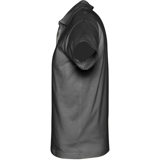 SOLS Heren Prescott Jersey Poloshirt met korte mouwen (Donkergrijs) - Image 3