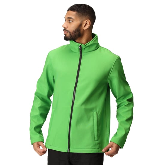 Regatta Mens Ablaze Printable Softshell Jacket (Extreme Green/Black)