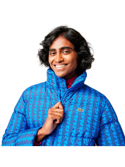 Lacoste dames donsjack met monogram - Image 1