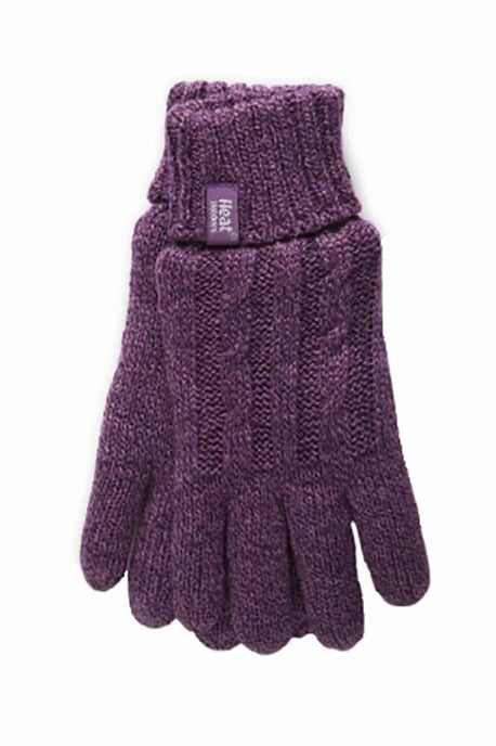 Heat Holders - Womens Cable Knit 2.3 tog Gloves for Winter - Image 1