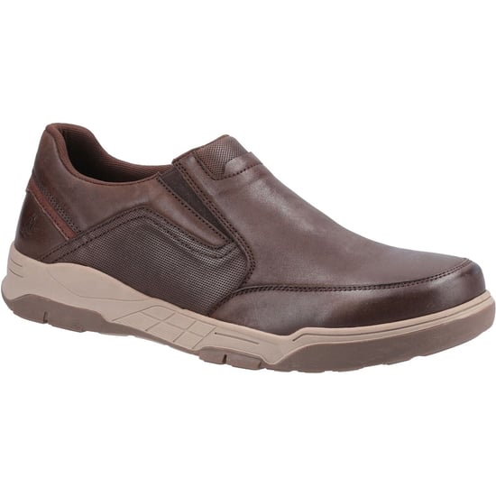 Hush Puppies Fletcher Leren Herenloafers Koffie - Image 1