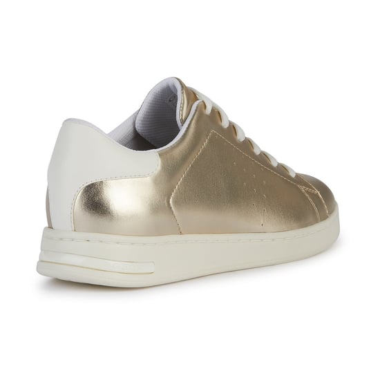 Geox D Jaysen B Leather Vrouwentrainers Lichtgoud/Optisch Wit - Image 2