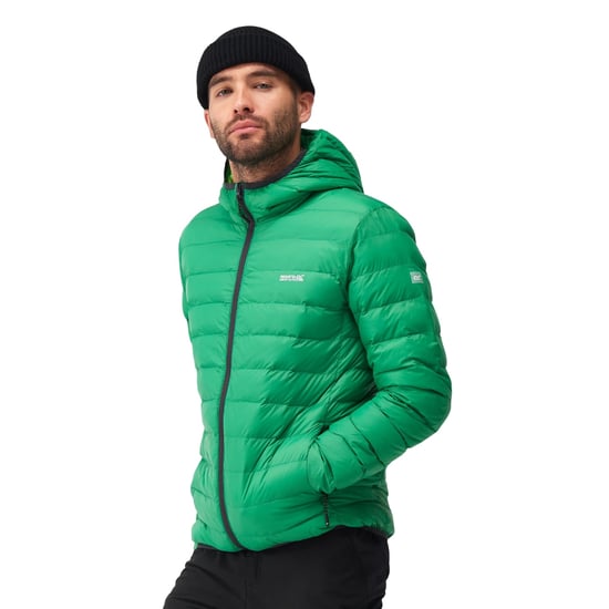 Regatta Mens Marizion Baffled Hooded Padded Jacket (Field Green/Jasmine Green)