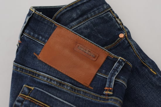 Acht Blue Cotton Låg Midja Skinny Kvinnor Casual Jeans - Image 4