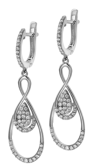 Orphelia 'Angelina' Dames 925 Sterling Zilveren Oorringen - Zilver ZO-7041 - Image 1