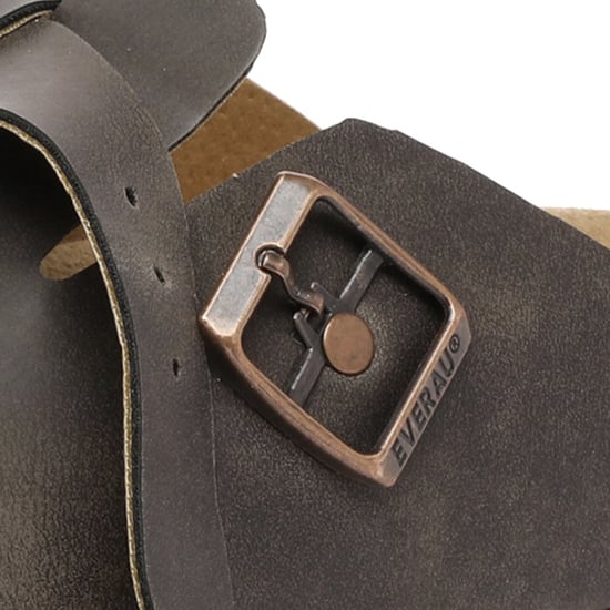 EVER AU Herr Hardhead Läder Komfort Clog Sandaler - Brunt Oljat Läder - Image 6