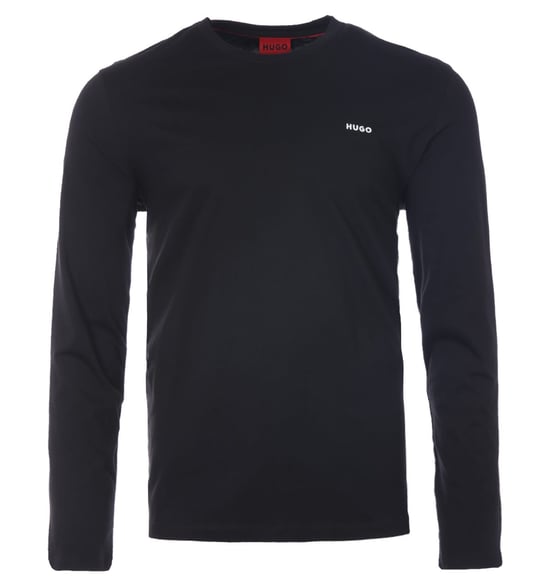 HUGO Logo Print Sustainable Long Sleeve T-Shirt - Black