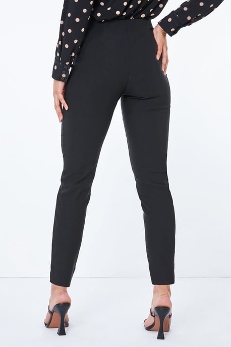 Petite High Waisted Stretch Trousers Smart Office Leggings