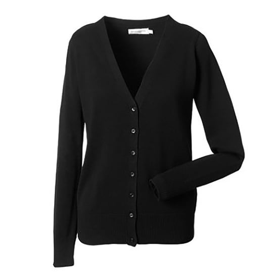 Russell Collectie Dames/Dames V-hals Gebreid Vest (Zwart) - Image 2