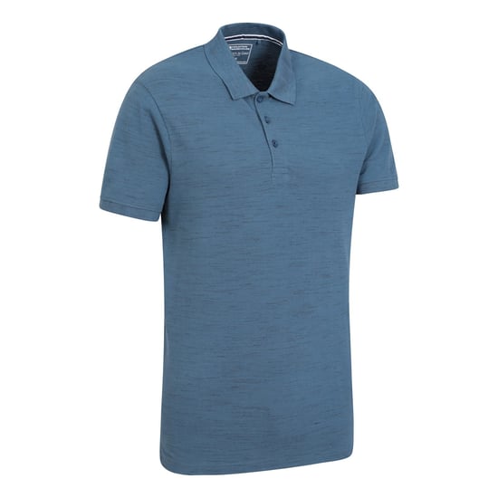 Mountain Warehouse Heren Dawnay Textured Pique Poloshirt (Blauw) - Image 2
