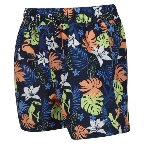 Regatta Childrens/Kids Skander II Tropical Swim Shorts (Navy)