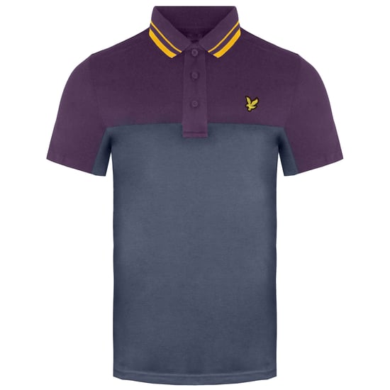 Lyle & Scott Kendall Herr Polotröja Grå/Lila - Image 1