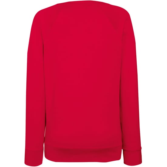 Fruit OF The Loom Dames Getailleerd lichtgewicht raglan sweatshirt (240 GSM) (Rood) - Image 2
