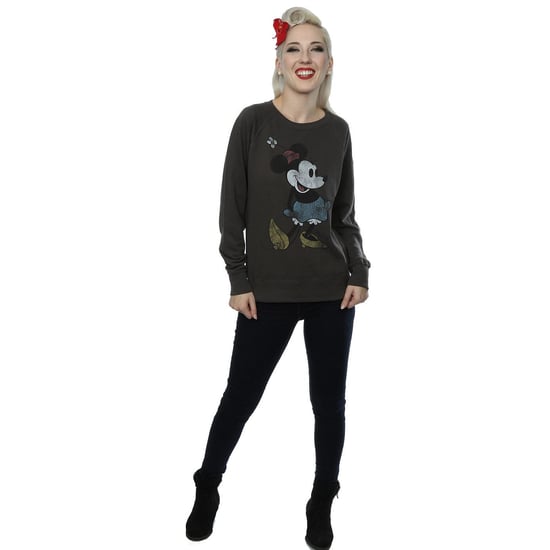 Disney Womens/Ladies Classic Minnie Mouse Heather Sweatshirt (Light Graphite)