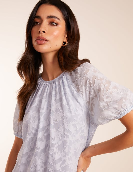 Jacquard Smock Mini Dress