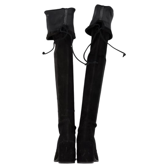 Stuart Weitzman Tieland 85 Over-The-Knee Boots in Black Suede - Image 4