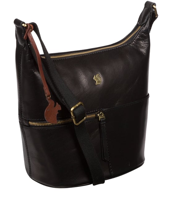 Little Kristin' Black Leather Shoulder Bag
