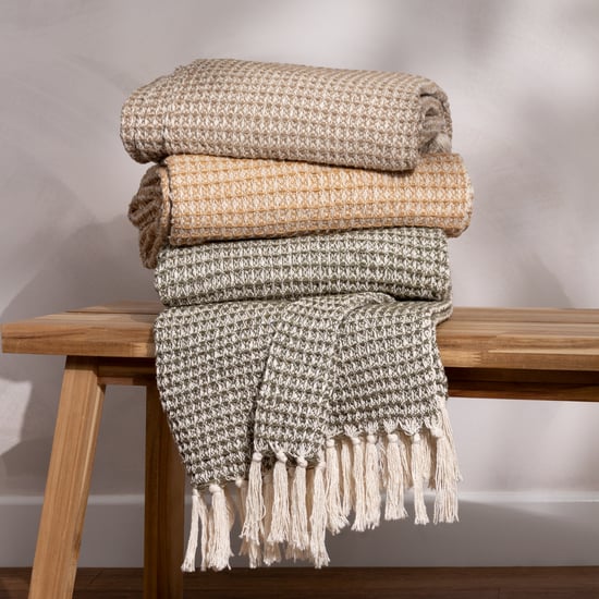 Yard Lorne Waffle Fringed Throw - Image 3