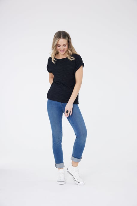 Maya Textured T-shirt - Black