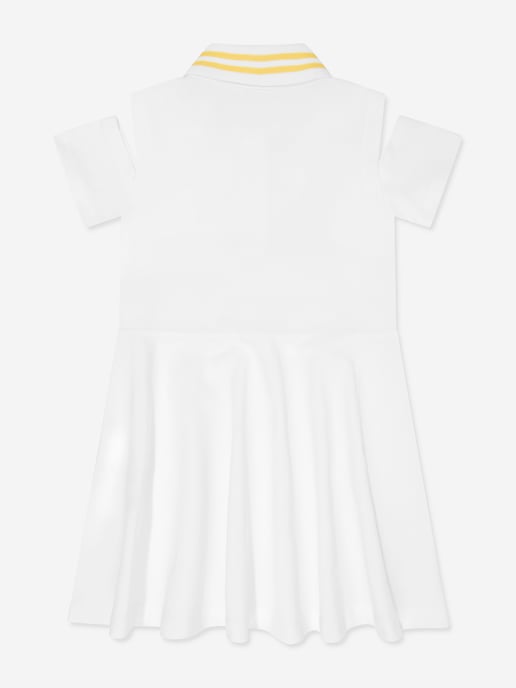 Fendi Girls Logo Polo Dress in White - Image 2