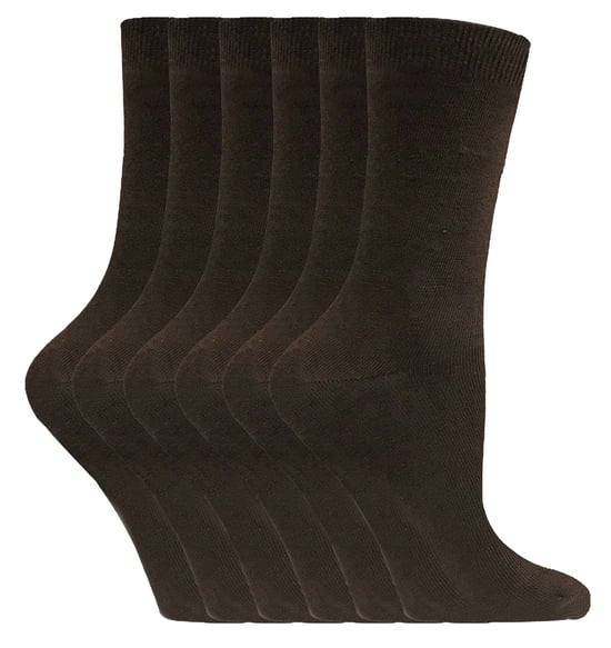 Sock Snob - 6 par enfärgade bomullsstrumpor för damer - Image 1