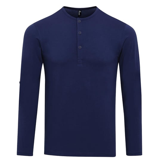 Premier Mens Long John Roll Sleeve Tee (Indigo) - Image 1