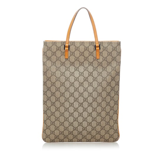 Vintage Gucci GG Supreme Tote Bag Brown - Image 3