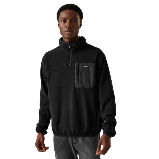 Regatta Heren Frankie Half Zip Fleece Top (Zwart) - Image 3