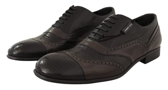 Dolce & Gabbana Brown Lizard Skin Leather Oxford Dress Men's Shoes - Image 2