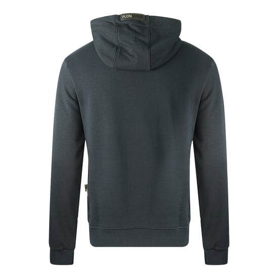 Philipp Plein Sport Silver Logo Mörkblå Hoodie - Image 2