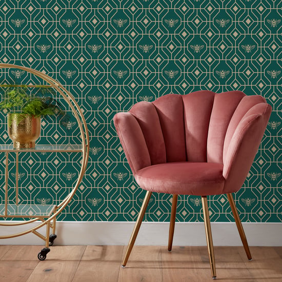 Bee Deco Gold Geometric Foil Wallpaper - Image 2