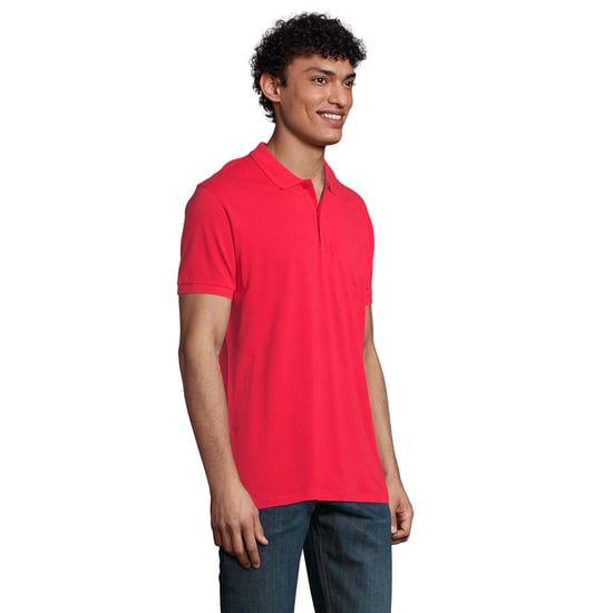 SOLS Heren Planet Poloshirt (Rood) - Image 1