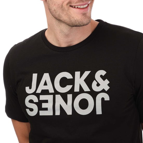 Men's Jack Jones Corp Reverse 5 Pack T-Shirts in Multi colour