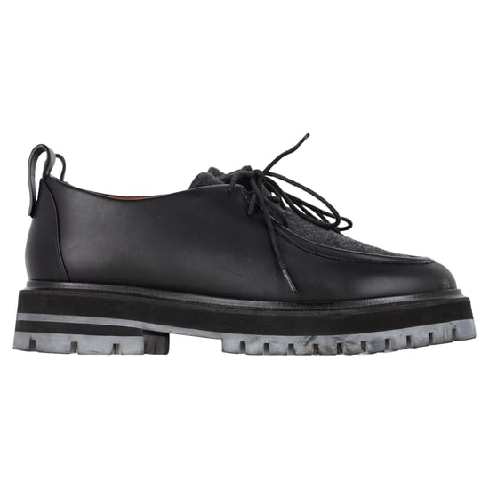 Loro Piana Lace-Up Derby Shoes in Black Leather - Image 1