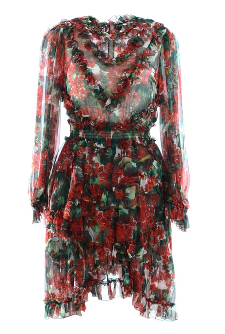 Dolce & Gabbana Kvinnor Blommor Mid-Length Klänning - Image 1