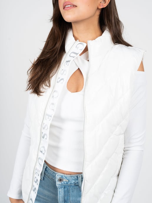 Guess Vest Woman's White - Image 4