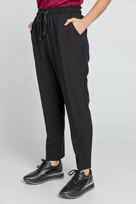 Black Crepe Pants by Conquista - Image 4