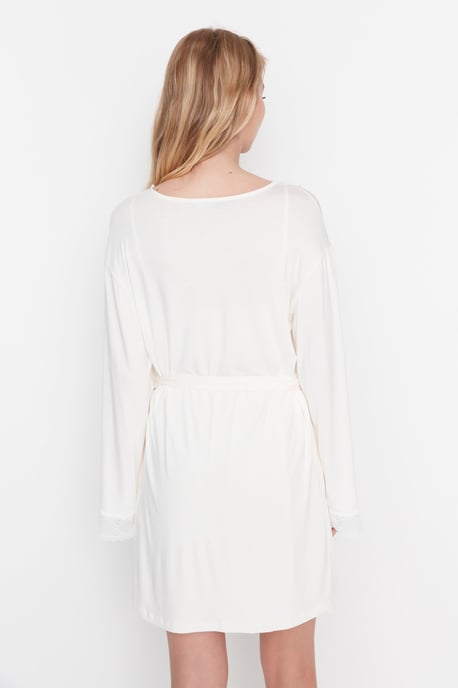 Trendyol Women's Raglan Sleeve Shawl Collar  Dressing Gowns - Image 4