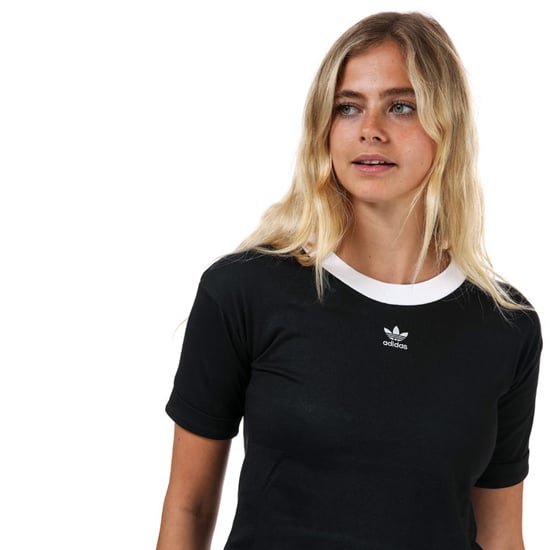 Women's adidas Originals Crop Top in Black-White