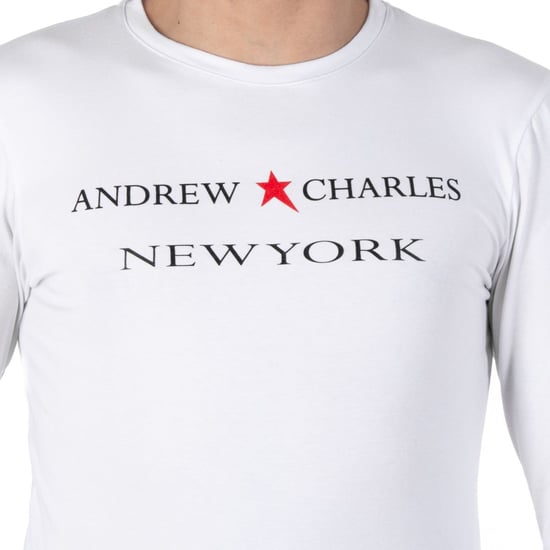 Andrew Charles By Andy Hilfiger Mens LS T-Shirt TS160 031002 Selma White