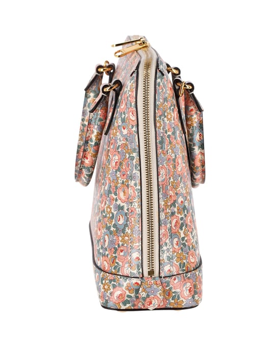 Gucci 1955 Horsebit Liberty London Floral Tote Bag in Multicolor Leather - Image 2