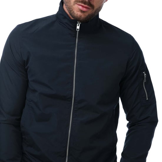 Men's Jack and Jones Mash Harrington Jacket in Navy - Image 3