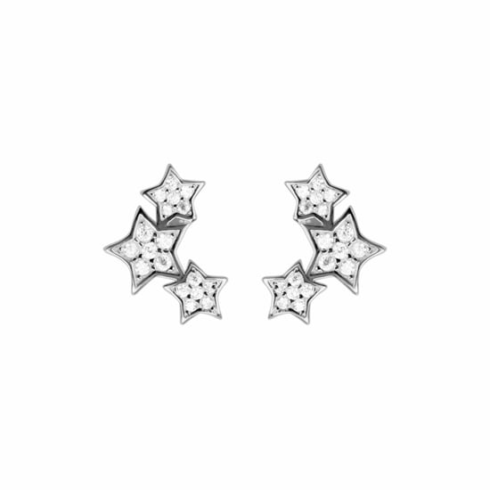 Luxenter family 925 sterling silver och glänsande rodiumpläterade zirkoniaörhängen - Image 1