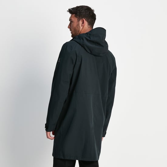 Glenton Mens Long Waterproof Jacket Black