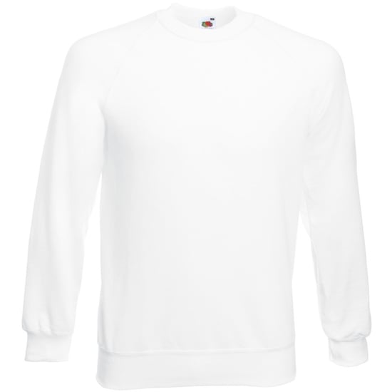 Fruit Of The Loom Heren Raglan Mouwen Belcoro® Sweatshirt (Wit) - Image 1