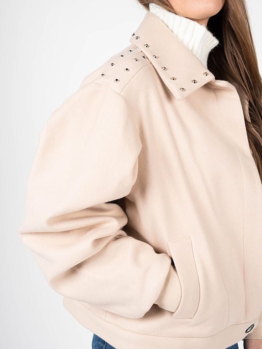 Silvian Heach Jacket Oversize Woman's Beige - Image 5