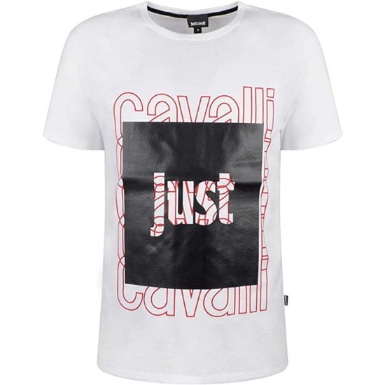 Just Cavalli Box Logo White T-Shirt - Image 1