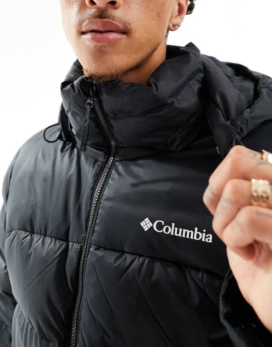 Columbia Bulo Point II packable down puffer jacket in black - Image 4
